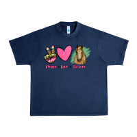 Navy peace love horses Urban Heavy Tee - RanaPortraitStore