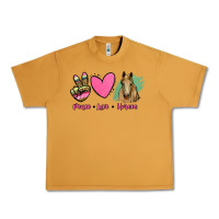 Peanut Butter peace love horses Urban Heavy Tee - RanaPortraitStore