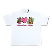 White peace love horses Urban Heavy Tee - RanaPortraitStore