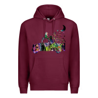 Burgundy hocus pocus car Premium Hoodie - artisFamous