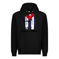 Black free cuba Premium Hoodie - artisFamous