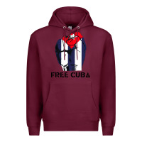 Burgundy free cuba Premium Hoodie - artisFamous
