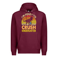 Burgundy i'm ready to crush kindergarten dinosaur back to school kids t shirt Premium Hoodie - artisFamous