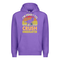 Purple i'm ready to crush kindergarten dinosaur back to school kids t shirt Premium Hoodie - artisFamous