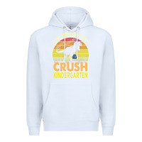 White i'm ready to crush kindergarten dinosaur back to school kids t shirt Premium Hoodie - artisFamous