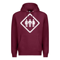 Burgundy threesome Premium Hoodie - artisFamous