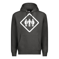 Charcoal Heather threesome Premium Hoodie - artisFamous