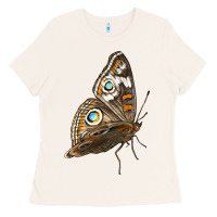 Bone Flying Common Buckeye Butterfly Ladies Tee - LillyAllenDesigns