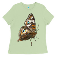 Matcha Flying Common Buckeye Butterfly Ladies Tee - LillyAllenDesigns