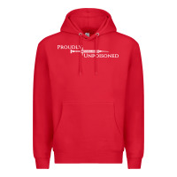 Red proudly unpoisoned Premium Hoodie - artisFamous