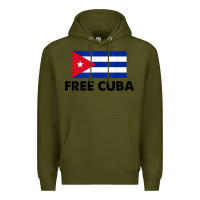 Army Green free cuba  sos cuba cuba pride nuestra cuba Premium Hoodie - artisFamous
