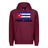 Burgundy free cuba  sos cuba cuba pride nuestra cuba Premium Hoodie - artisFamous