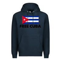 Navy free cuba  sos cuba cuba pride nuestra cuba Premium Hoodie - artisFamous
