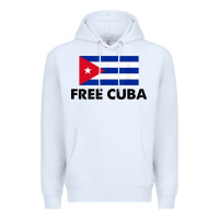 White free cuba  sos cuba cuba pride nuestra cuba Premium Hoodie - artisFamous