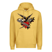 Antique Gold sailor jerry tattoo art military mermaid Premium Hoodie - artisFamous