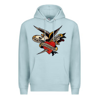 Blue Mist sailor jerry tattoo art military mermaid Premium Hoodie - artisFamous