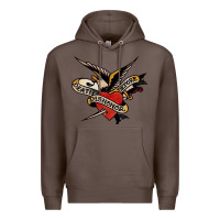 Coffee sailor jerry tattoo art military mermaid Premium Hoodie - artisFamous