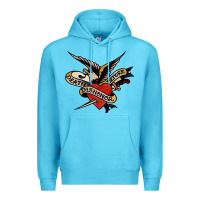Ocean Blue sailor jerry tattoo art military mermaid Premium Hoodie - artisFamous