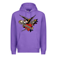 Purple sailor jerry tattoo art military mermaid Premium Hoodie - artisFamous