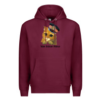 Burgundy cat tama train station master Premium Hoodie - artisFamous