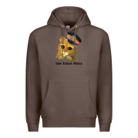 Coffee cat tama train station master Premium Hoodie - artisFamous