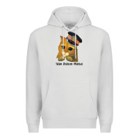Dove Grey cat tama train station master Premium Hoodie - artisFamous