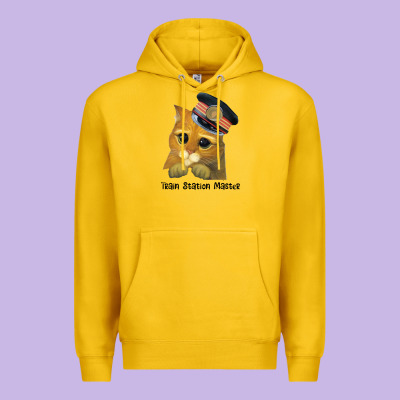 Cat Tama Train Station Master Premium Hoodie Designed By Artisfamous