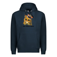 Navy cat tama train station master Premium Hoodie - artisFamous