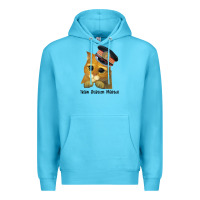 Ocean Blue cat tama train station master Premium Hoodie - artisFamous