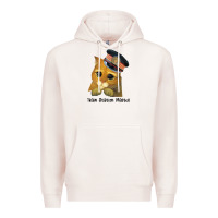Pale Pink cat tama train station master Premium Hoodie - artisFamous