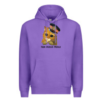Purple cat tama train station master Premium Hoodie - artisFamous