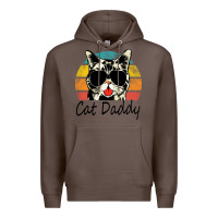Coffee cat daddy vintage Premium Hoodie - artisFamous