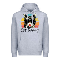 Heather Grey cat daddy vintage Premium Hoodie - artisFamous