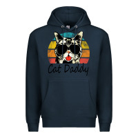 Navy cat daddy vintage Premium Hoodie - artisFamous