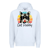 White cat daddy vintage Premium Hoodie - artisFamous