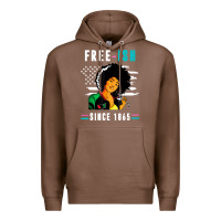 Chestnut juneteenth free ish since 1865 black Premium Hoodie - artisFamous