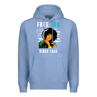 Colony Blue juneteenth free ish since 1865 black Premium Hoodie - artisFamous