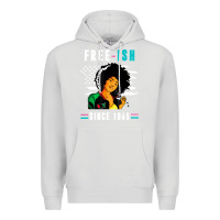 Dove Grey juneteenth free ish since 1865 black Premium Hoodie - artisFamous