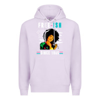 Lilac juneteenth free ish since 1865 black Premium Hoodie - artisFamous