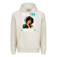 Oatmeal Heather juneteenth free ish since 1865 black Premium Hoodie - artisFamous
