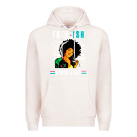 Pale Pink juneteenth free ish since 1865 black Premium Hoodie - artisFamous