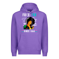 Purple juneteenth free ish since 1865 black Premium Hoodie - artisFamous