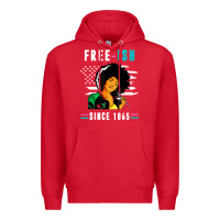 Red juneteenth free ish since 1865 black Premium Hoodie - artisFamous