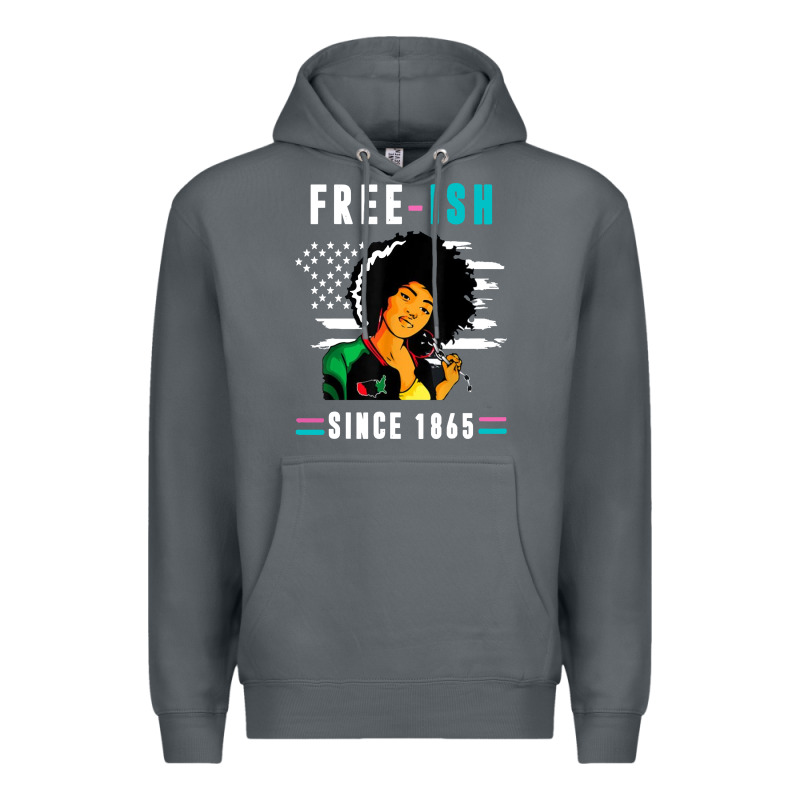 Juneteenth Free Ish Since 1865 Black Premium Hoodie by artisFamous | Teevron
