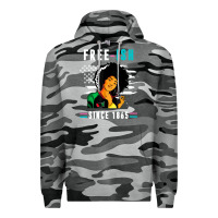 Slate Camo juneteenth free ish since 1865 black Premium Hoodie - artisFamous