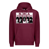 Burgundy n w a Premium Hoodie - artisFamous