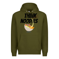 Army Green think noodles Premium Hoodie - artisFamous