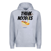 Heather Grey think noodles Premium Hoodie - artisFamous