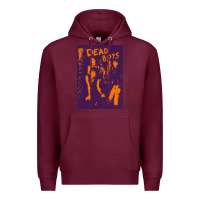 Burgundy Dead Boys Punk Premium Hoodie - artisFamous