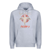 Heather Grey louder than life teather american Premium Hoodie - artisFamous